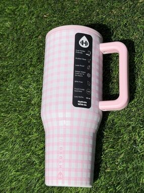 NWT 40oz Pink Gingham HydroJug